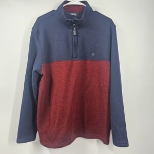 IZOD Men's XL Classic Fit Quarter Zip Sweater Fleece Pullover‎